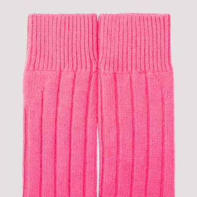 Shop Bottega Veneta Cashmere Socks In Pink &amp; Purple