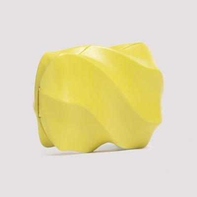 Shop Bottega Veneta Clutch Bag In Yellow &amp; Orange