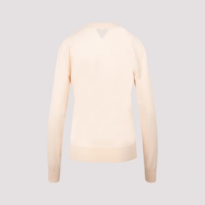 Shop Bottega Veneta Cashmere Sweater In Nude &amp; Neutrals
