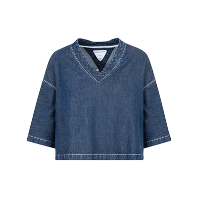 Shop Bottega Veneta Denim Shirt In Blue