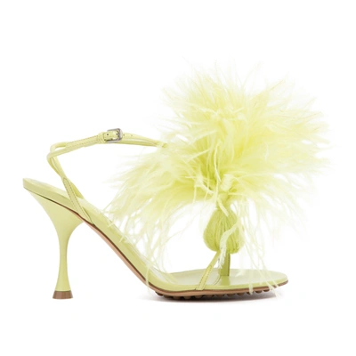 Shop Bottega Veneta Feather Dot Sandals Shoes In Green