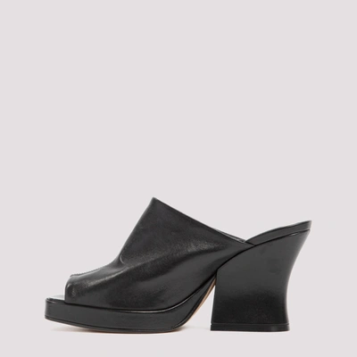 Shop Bottega Veneta Wedge Sandals Shoes In Black