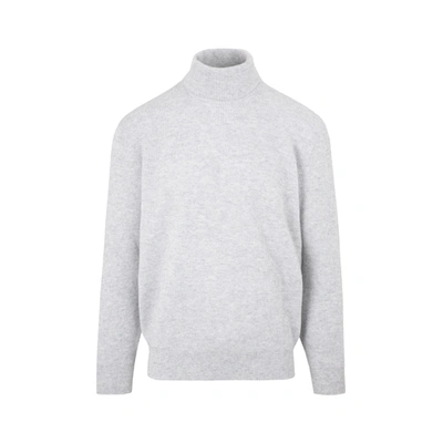 Shop Brunello Cucinelli Cashmere Turtleneck Sweater In Grey