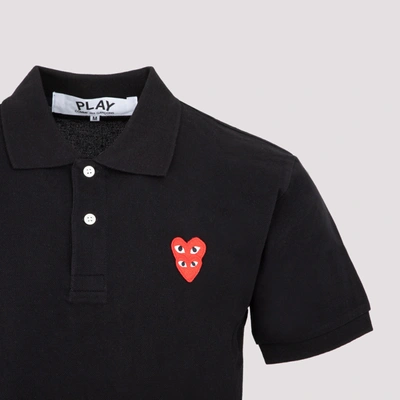 Shop Comme Des Garçons Play T-shirt Polo In Black