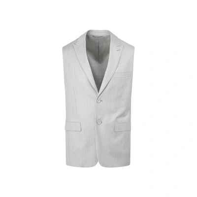 Shop Dior Homme  Wool Vest Gilet In Nude &amp; Neutrals