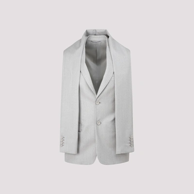 Shop Dior Homme  Wool Vest Gilet In Nude &amp; Neutrals
