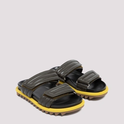 Shop Dries Van Noten Leather Sandals Shoes In Green