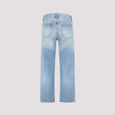 Shop Ganni Low Waist Relaxed Fit Jeans In Blue