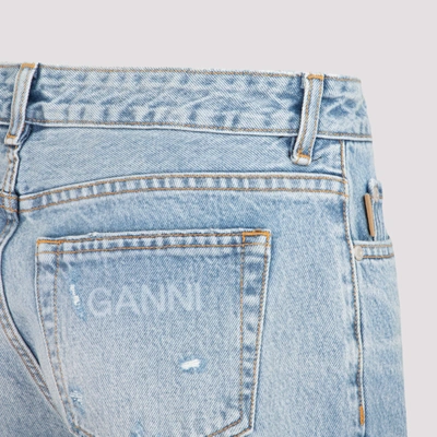 Shop Ganni Low Waist Relaxed Fit Jeans In Blue