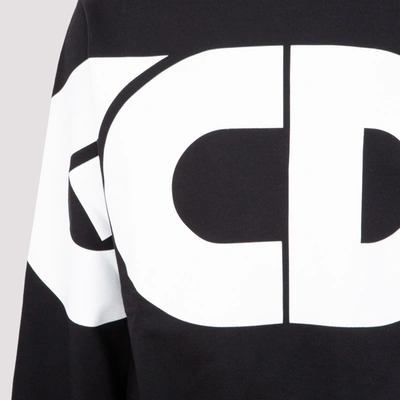Shop Gcds Macro Logo Round Crewneck Sweatshirt In Black