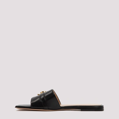 Shop Gianvito Rossi Flat Sandals Shoes In Black