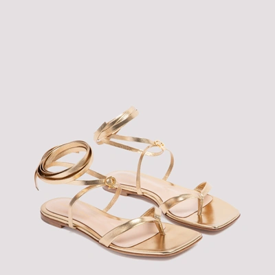 Shop Gianvito Rossi Ribbon Gladiator Sandals Shoes In Nude &amp; Neutrals