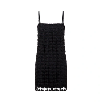 Shop Givenchy 4g Guipure Dress In Black