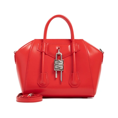 Shop Givenchy Antigona Mini Bag In Red