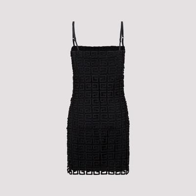 Shop Givenchy 4g Guipure Dress In Black
