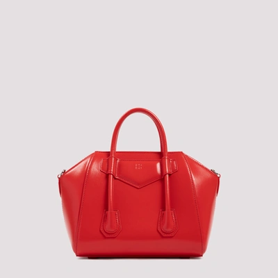 Shop Givenchy Antigona Mini Bag In Red