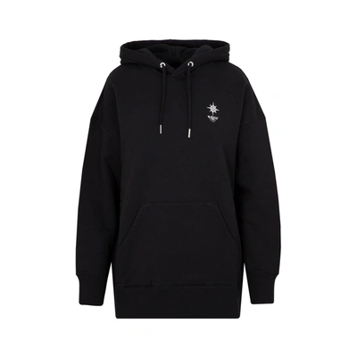 Shop Givenchy Oversize Cotton Hoodie Sweatshirt In Black