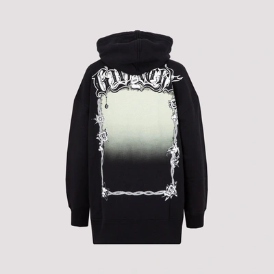 Shop Givenchy Oversize Cotton Hoodie Sweatshirt In Black