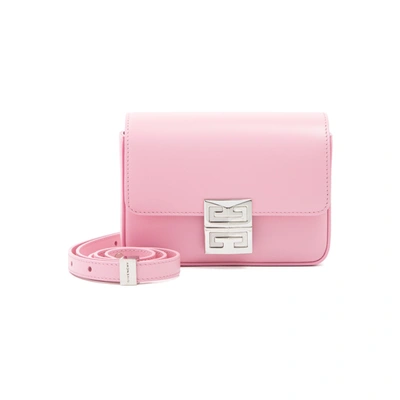 Shop Givenchy Small 4g Bag In Box Leather In Pink &amp; Purple