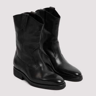 Shop Golden Goose Biker Leather Boots Shoes In Black