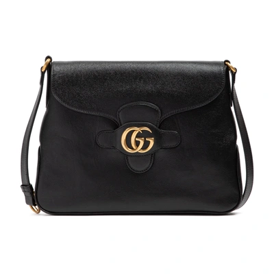Shop Gucci Medium Messenger Bag With Double G In Black