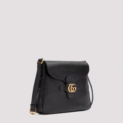 Shop Gucci Medium Messenger Bag With Double G In Black