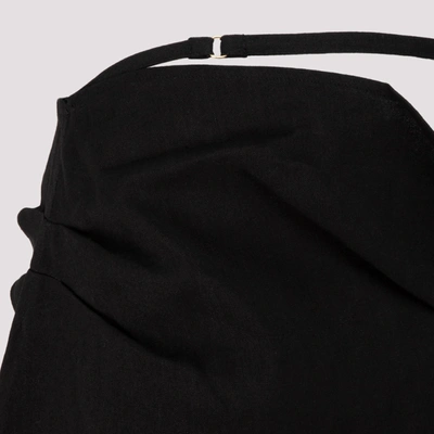 Shop Jacquemus La Jupe Drap Skirt In Black