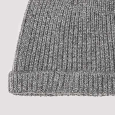 Shop Jil Sander Cashmere Hat In Grey