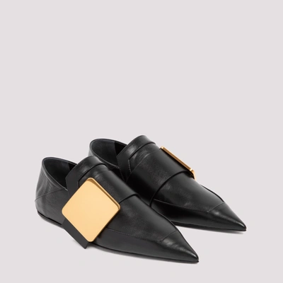Shop Jil Sander Leather Loafers Shoes In Black