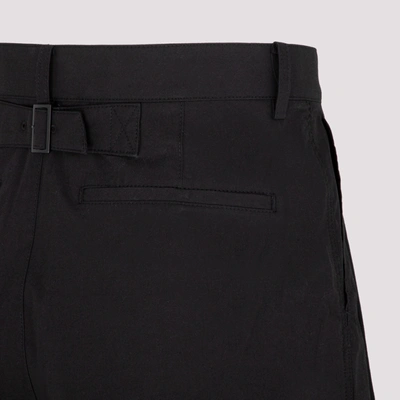 Shop Juunj Juun J  J Cotton Two-pleat Long Pants In Black