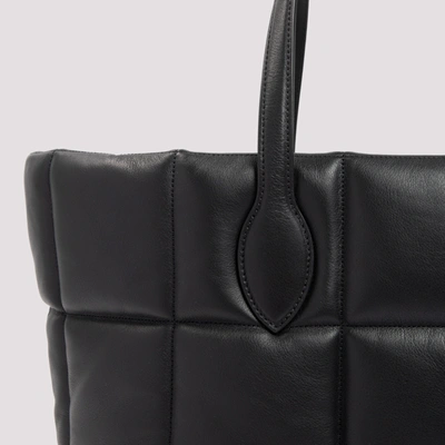 Shop Khaite The Florence Leather Tote Bag In Black