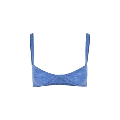 Shop Khaite Eda Bralette Underwear In Blue