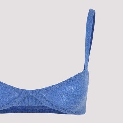 Shop Khaite Eda Bralette Underwear In Blue