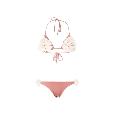 Shop La Reveche La Revêche Shayna Bikini Swimwear In Pink &amp; Purple