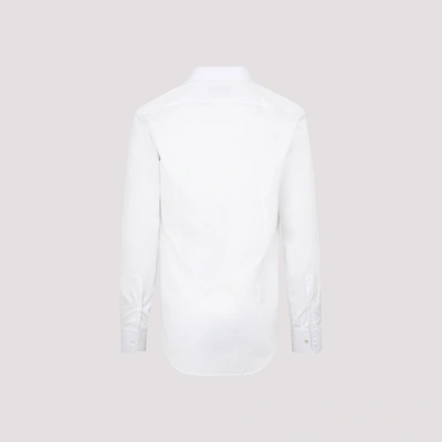 Shop Lanvin Cotton Fitted Shirt In White
