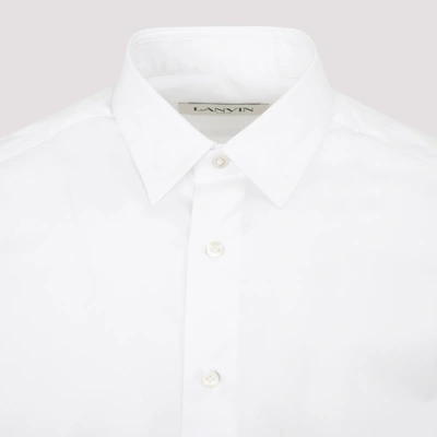 Shop Lanvin Cotton Fitted Shirt In White