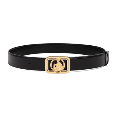 Shop Lanvin Leather Belt In Black