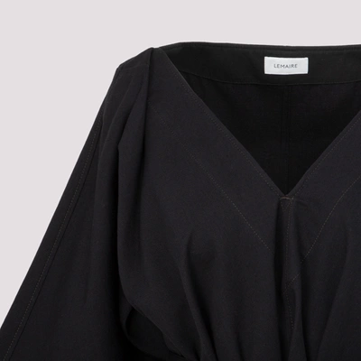 Shop Lemaire Vareuse Dress In Black
