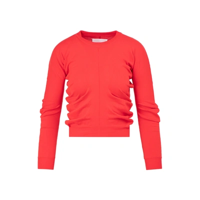Shop Maison Margiela Jersey Pullover Sweater In Red
