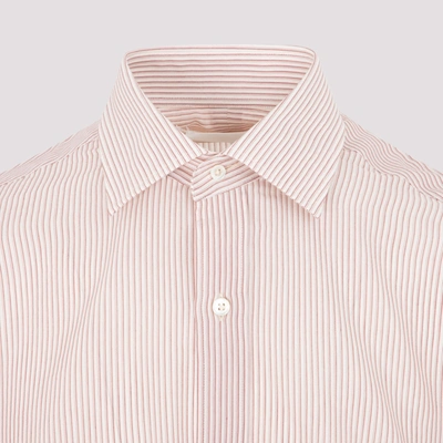 Shop Maison Margiela Vintage Pinstripe Shirt In Nude &amp; Neutrals