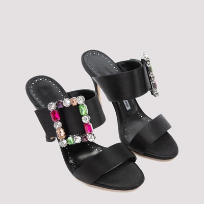 Shop Manolo Blahnik Verda Sandals Shoes In Black