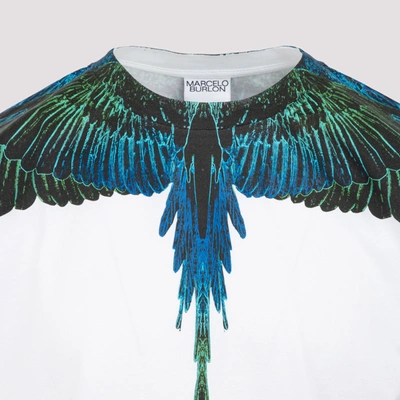 Shop Marcelo Burlon County Of Milan Marcelo Burlon  Wings T-shirt Tshirt In Blue