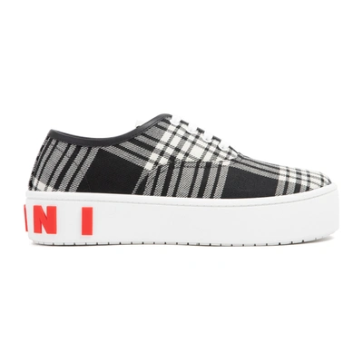 Shop Marni Lace-up Paw Sneakers Shoes In Black