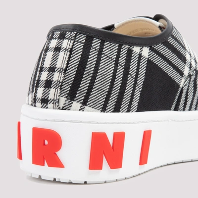 Shop Marni Lace-up Paw Sneakers Shoes In Black