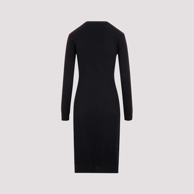 Shop Marni Long Knit Cashmere Dress In Black