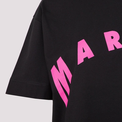 Shop Marni Logo T-shirt Tshirt In Black