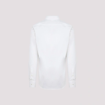 Shop Marni Long Sleeved Logo Shirt In White