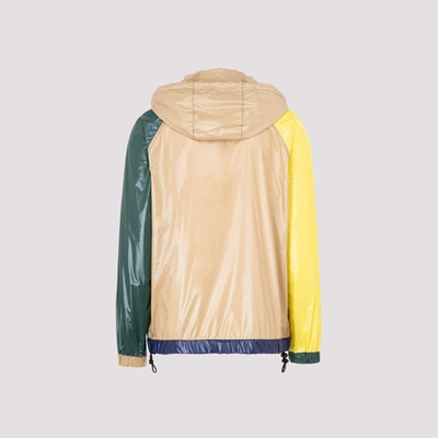 Shop Marni Nylon Shirt Jacket Coat In Multicolour