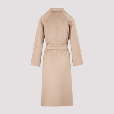 Shop Max Mara Labbro Cashmere Coat In Nude &amp; Neutrals