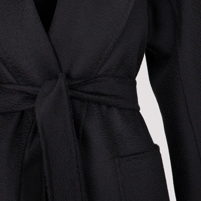 Shop Max Mara Labbro Cashmere Coat In Black